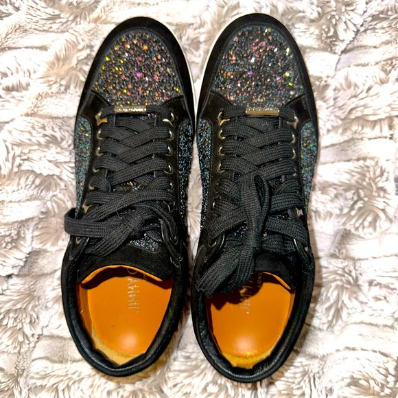 Jimmy Choo Miami Rainbow/Black Glitter/Suede - Picture 1 of 10